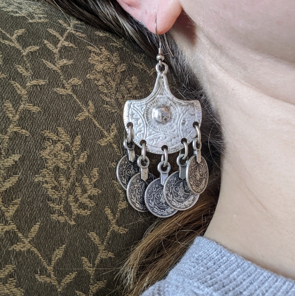 Kate Hewko Armour Coin Earrings - Picture 5 of 5